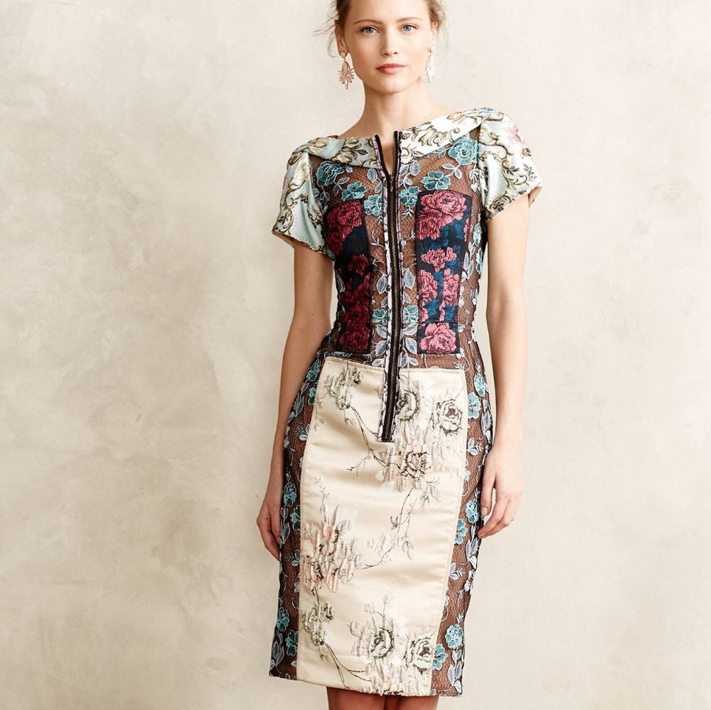 💥SOLD* Anthropologie sheath dress 8P - Picture 1 of 16